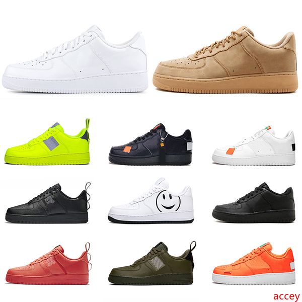 

2020 skateboard shoes men women platform sneakers low utility black white volt red have a day flax mens casual sports size 36-45