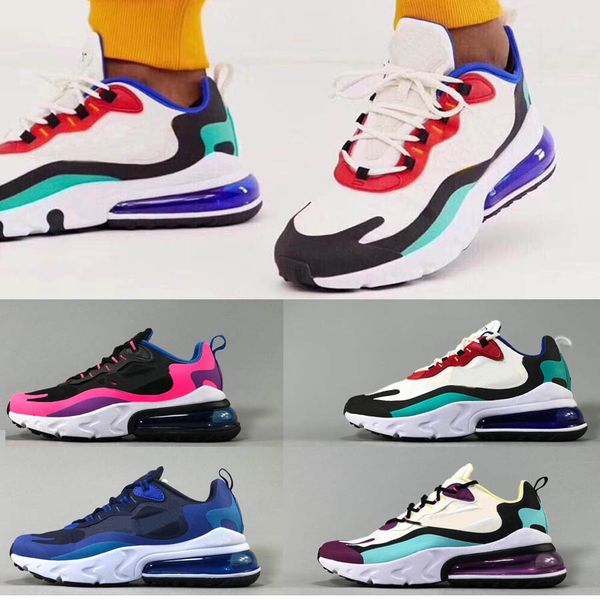 

2019 new react bauhaus 27c running shoes for men size mars bright violet phantom multi color 36-45