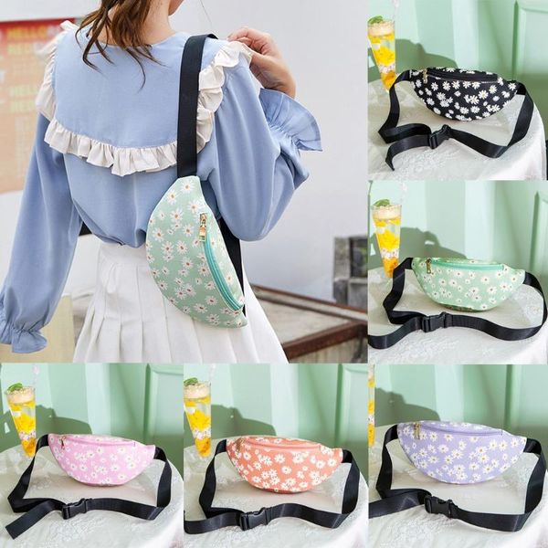 

waist bags summer flowers beach fanny pack bag fashion women zipper chest for messenger phone