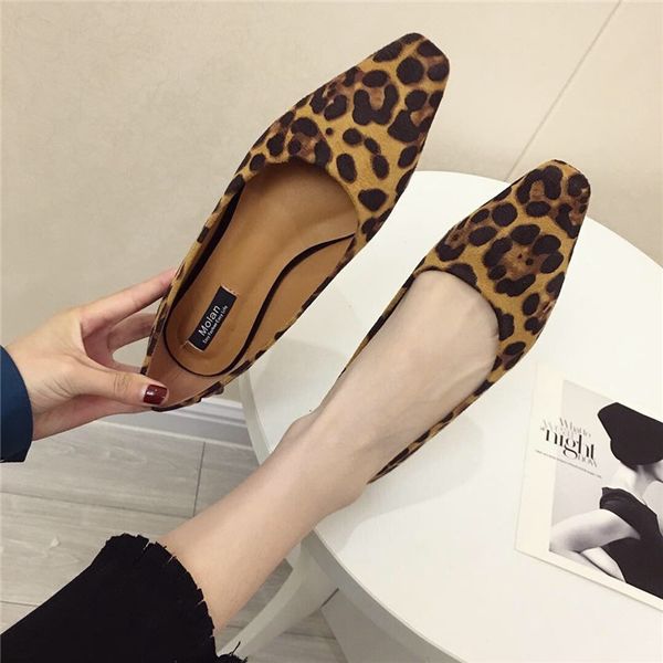 

season small square leopard single shoe woman with women's shoes shoe, Black