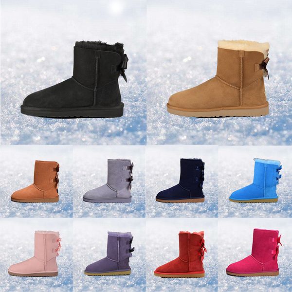 

2019 WGG women boots Australia Classic snow Boot tall real leather Bailey Bowknot girl winter desinger Keep warm size 36-41