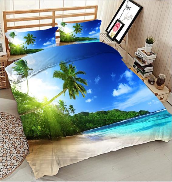 

twin full  bedding set bed sheet duvet cover pillowcase bed cover 3d bedding set california king beautiful scenery decorate