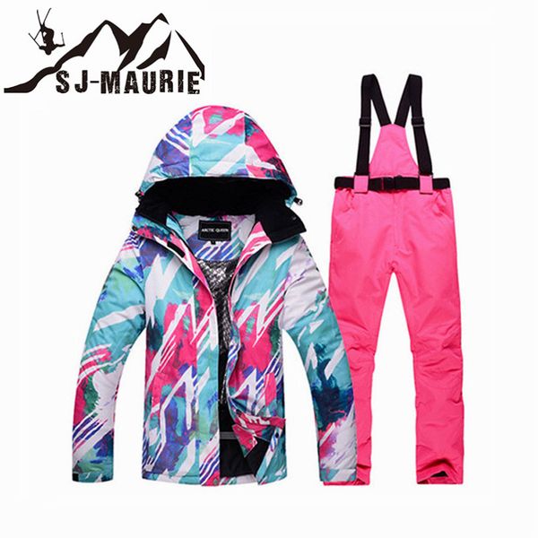 

sj-maurie snowboard ski suit snow jacket pants women winter coat waterproof snow suit set outdoor windbreaker snowboard