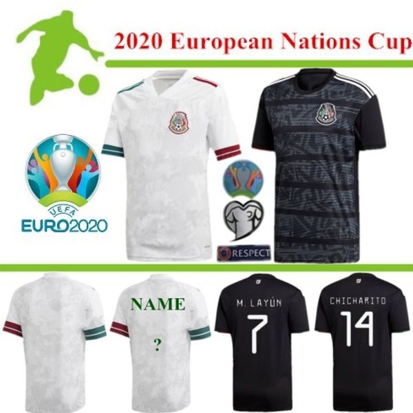 

19 20 mexico+ patch h.lozano dos santos chicharito soccer shirt 2019 2020 gold cup man woman kids boy kit sports football jersey, Black;yellow