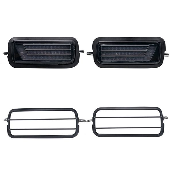 

2pcs led daytime running light for lada niva 4x4 1995+ drl turn signal light car headlight with lamp covers