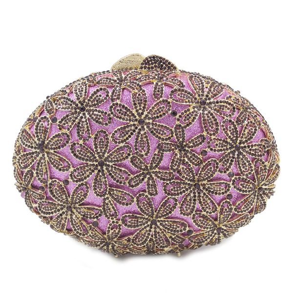 

xiyuan purple diamond women crystal evening bags minaudiere bag wedding clutch bridal bag ladies metal crystal clutch purse gift