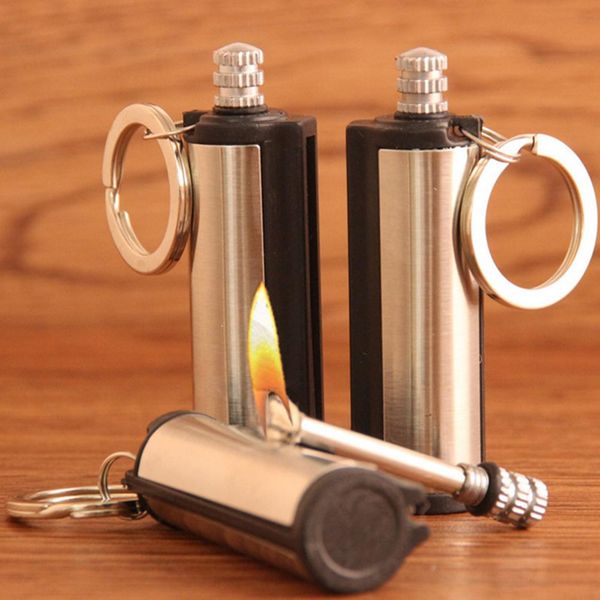 

glorystar 5.5x1.9cm нержавеющей стали fire starter флинт match зажигалка брелок для кемпинга emergency survival передач
