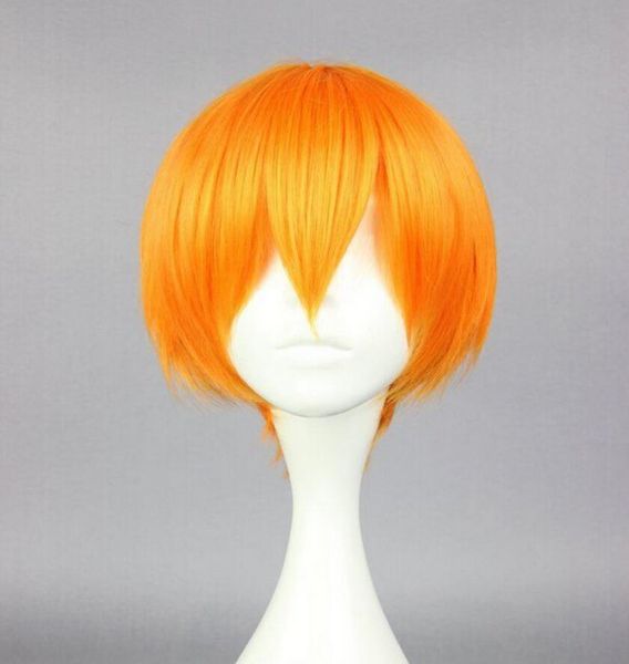 

wig cosplay hoshizora rin anime 30cm short straight orange anime lolita pelucas wig