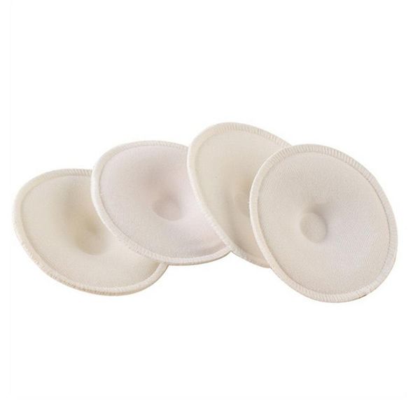

4pcs anti-galactorrhea pad pregnant women thick three-dimensional cotton anti-galactorrhea nursing bra pad reused washable, White