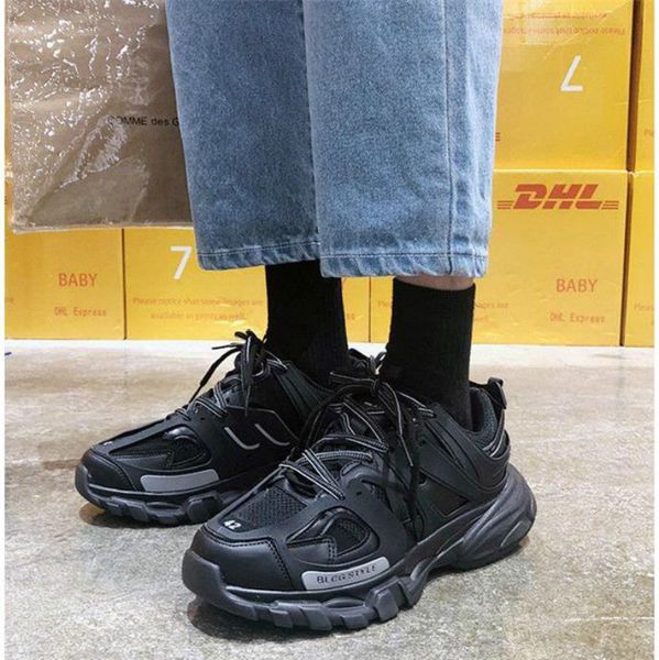 black chunky sneakers men