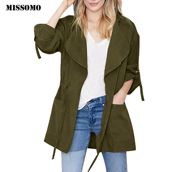 

missomo bomber jacket women long sleeve pocket drawstring hooded coat jacket windbreaker coat women jaqueta feminina 716, Black;brown