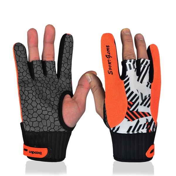 

2017 new real professional anti-skid bowling bloves comfortable accessories semi-finger instruments sports gloves mittens for