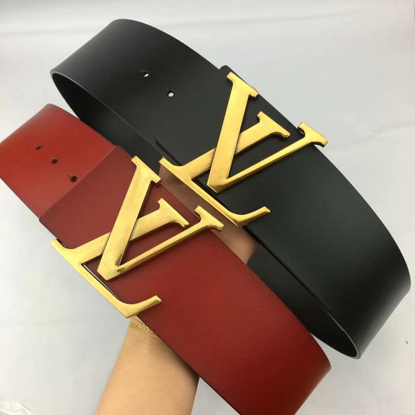 

Big large buckle genuine leather belt de igner belt men women new black belt luxury belt hipping, Black;brown