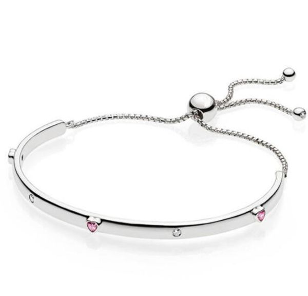 

925 sterling silver explosion of love ball clasp adjust pan bracelet bangle fit women bead charm diy europe jewelry, Golden;silver