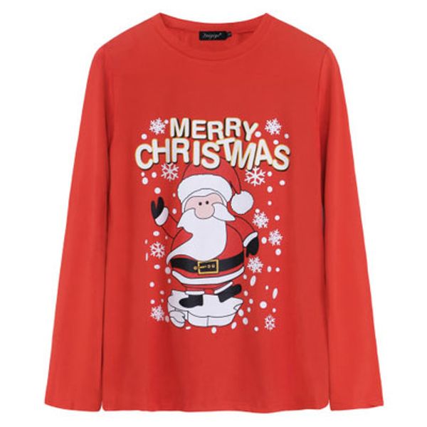 

мужчины женщины дизайнера футболка рождественских взрывы длинное tshirts тенденция мода основывая рубашку с длинными рукавами, круглый вырез, White