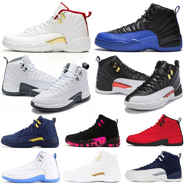 

men basketball shoes fiba reverse taxi 12 12s bulls dark grey game royal unc the master mens trainers sport sneakers 7-13