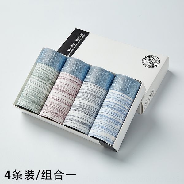 

2019 четыре труса шорты шорты и шорты-угловые короткие брюки мужское нижнее белье четыре подарочные коробки мужские боксерские брюки ледяной, Black;white