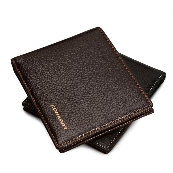 

wallet men leather purse new product promotion brand men wallet leather purse male practical wallet, Red;black