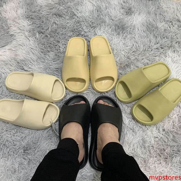 

stock x 2020 bone mens luxury designer slippers foam runner kanye west desert sand resin beach women men slides slipper sandal sandals