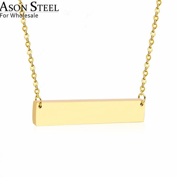 

asonsteel stainless steel geometry bar pendant necklace women accessories gold silver color chain necklace collar choker collier yuepv