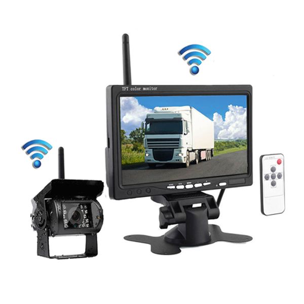 

car 7 inch wireless reversing image display night-vision rear view reversing for rv truck bus parking assist system