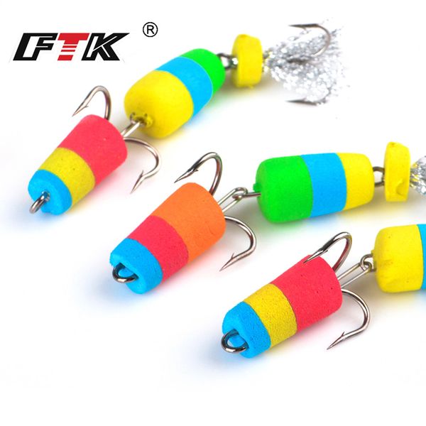

ftk fishing lure fishing bait kit soft lure swim baits wobblers bass insect bait tackle minnow floats 615