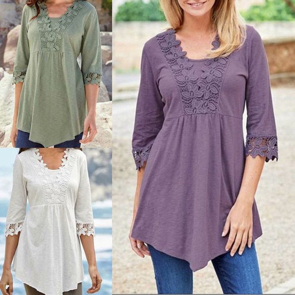 

2018 women clothing cotton blouse lace crochet female casual shirts ladies blusas shirt blouses slim fit 3 color, White