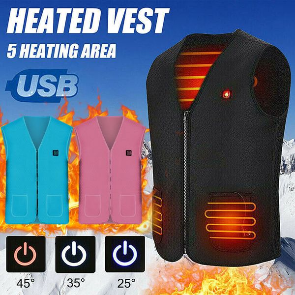 

мужчины женщина теплого жилет открытого рукавов карман с шерстяным капюшоном зимних сыпучими vest зимних грелками для diy подогреваемой ткан, Black;white