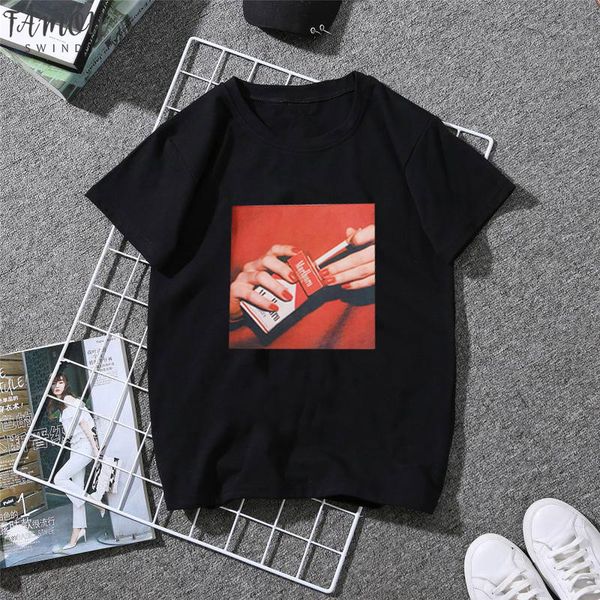 

harajuku vogue casual funny womens t shirt short sleeve shirt korean style white tees couple spandex clothes drop shipping