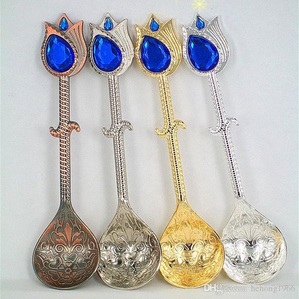 

retro carving spoons diamonds spoon bronze ladle edc dinnerware red copper kitchen supplies practical creative fashion 2 8ht c1