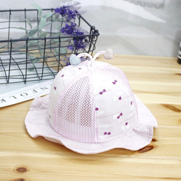 

лето принцесса кепка новорожденный ребенок девушки малышей младенческой сетки солнце крышка ведра хлопка шляпа малыш шляпа рыбака, Yellow