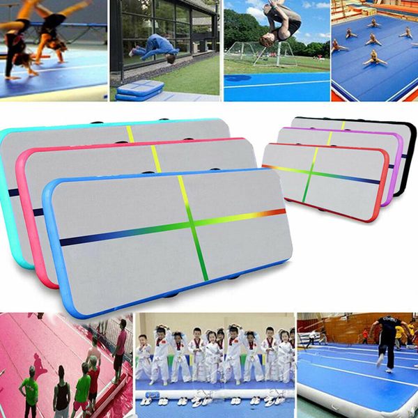 

air track inflatable gymnastics tumble track gym mat 10ft for toddler adults gym air floor yoga mat for outdoor sports training cheerleading