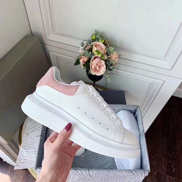 

casual designer fashion women men white real leather stitching spikes studded lace up low shoes brand new with box, Black