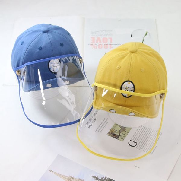 

дети защита от пыли полный лицо крышка многофункциональный шапочка детская защитная маска шляпа, Yellow