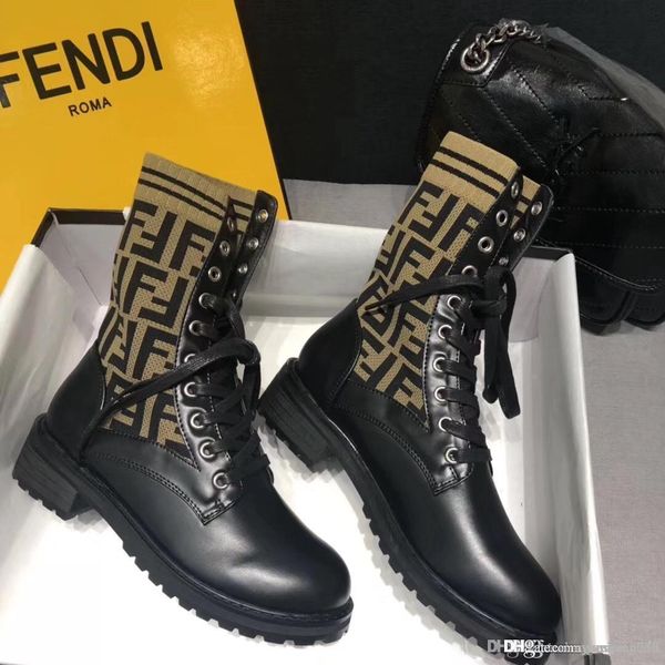 

19 women waterproof outdoor boots genuine leather warm knitted socks casual martin boots hiking xxs fendi cowhide shoes, Black