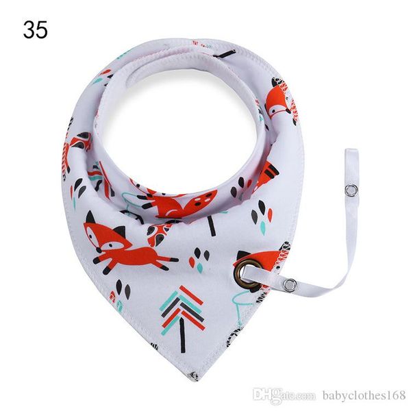 

baby bibs with pacifier clip hole cottontriangle saliva towel double-layer snap fastener waterproof baby bibs