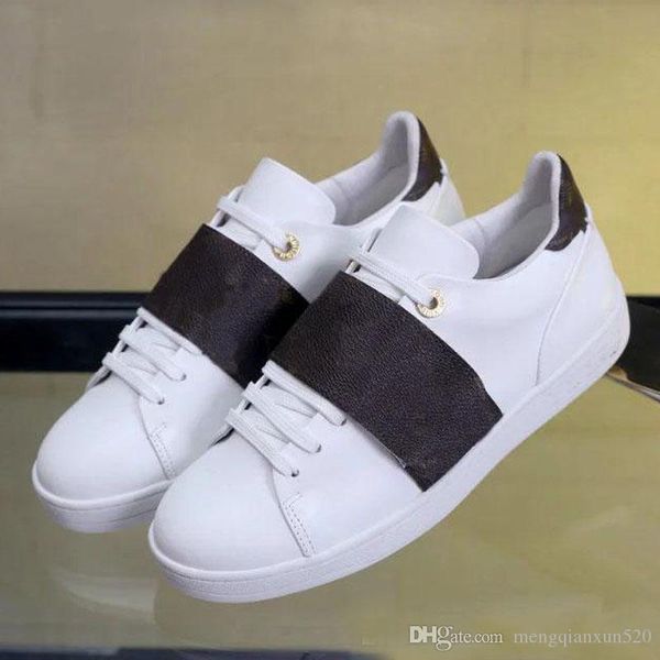 

leisure shoes spring style leather luxury designer white shoes strapped men's and woman sneakers gymnastics dancing driving flat shoes, Black