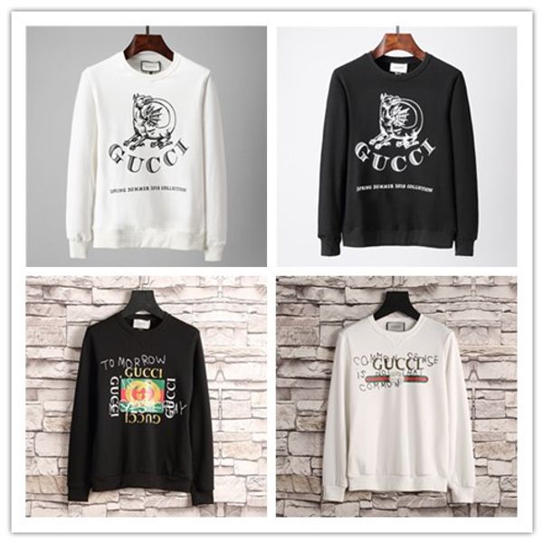 

2019 new autumn and winter luxury men's pure cotton sweater leisure sports fashion medusa sweater italy designer printed tracksuit, Black