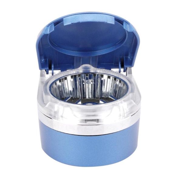 

universal blue silver black portable car ashtray with led lights smoke cylinder car cigarette accessories fireproof material
