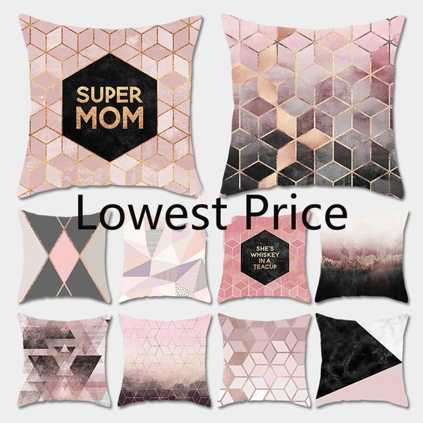 

2020 explosion style home ins nordic style rose gold powder pillow peach skin velvet pillowcase pillow cushion waist cushions