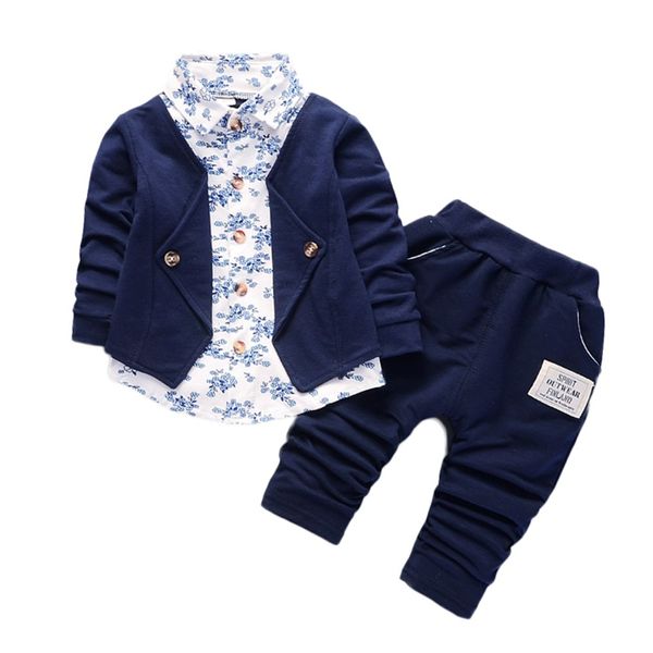 

kid baby boy gentry clothes set formal party baby boy clothes winter christening wedding tuxedo bow suit jan14, White