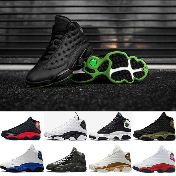

13 13s basketball shoes men women pink white black grey teal hyper royal captain america chicago flints hologram barons sneakers
