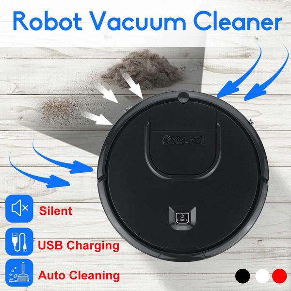 

household 3 in 1 rechargeable smart robot vacuum cleaner automatic suction sweeping intelligent robot 1800pa suction/drag/sweep