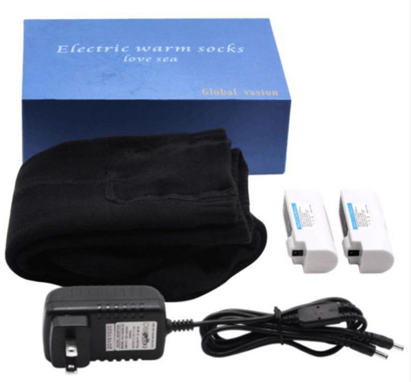 

3.7v electric sock sport heated lithium battery black cold winter for man and woman
