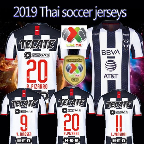 

19 20 Thai Monterrey Soccer Jersey Liga MX Monterrey D. PABON R. FUNES Soccer Shirt Away Football uniform