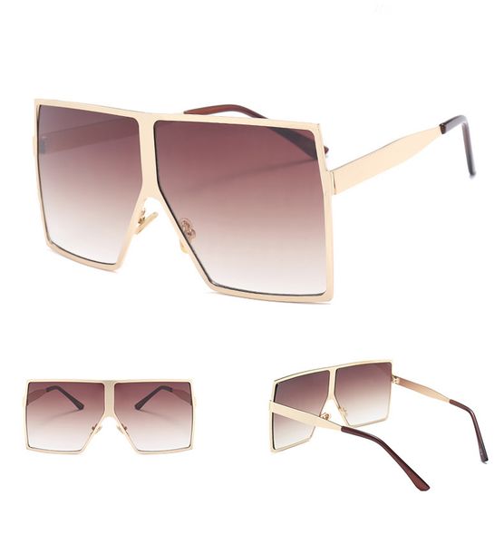 

women's designer square frame sunglasses oversize pc frame retro sun glasses outdoor street uv 400 protective sunglass