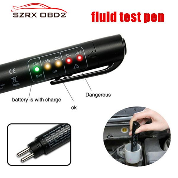

2018 new brake fluid tester pen 5 led oil quality check pen diagnostic tool for dot3/dot4/dot5 brake fluid liquid tester