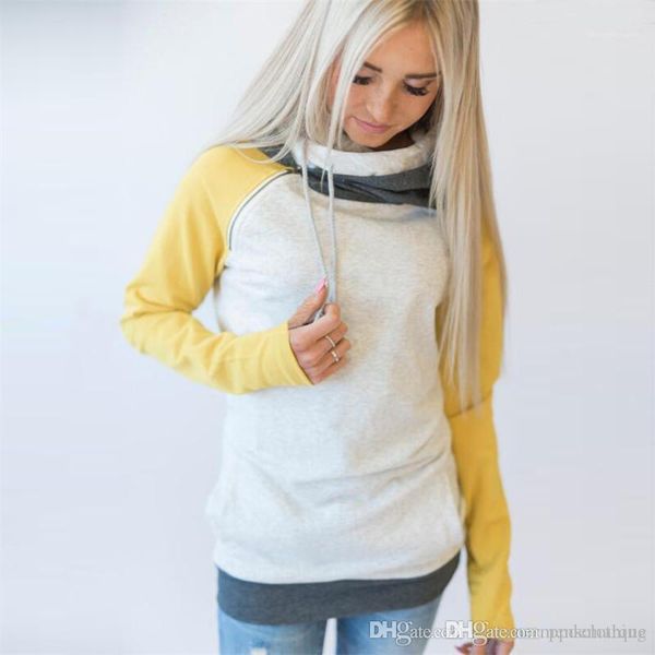 

hoodies colorful long sleeve hooded sweatshirts autumn patchwork color pullover casual female winter striped womens, Black