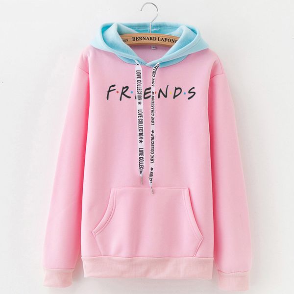 

women hoodie women designer clothes 2019 new friends flannel printing hoodies sweatshirts harajuku crew neck women clothing outwear fall, Black