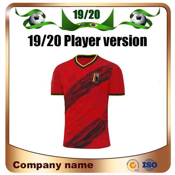 

player version 19/20 belgium home soccer jersey 2020 #7 de bruyne r. lukaku e. hazard soccer shirt carrasco football uniform, Black;yellow